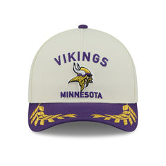 Minnesota Vikings 2025 NFL Draft 9FORTY M-Crown A-Frame Snapback Cap Cream Classic