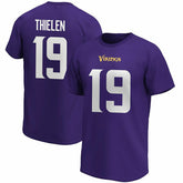 Adam Thielen #19 Minnesota Vikings Fanatics Player NFL T-Shirt Purple Taass sale