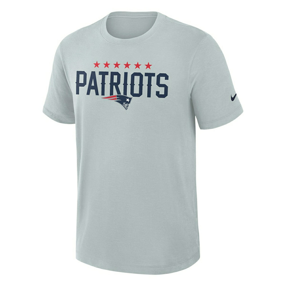 New England Patriots 2025 Rivalries Dri-FIT Slub NFL T-Shirt Gray Lifestyle