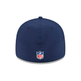 New England Patriots 2025 NFL On-Field Sideline 59FIFTY A-Frame Fitted Cap Navy Fashion