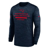 New England Patriots 2025 NFL Sideline Nike Velocity Performance Long Sleeve T-Shirt Navy Taass sale