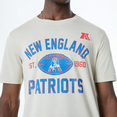 New England Patriots Historic 2024 New Era 3rd Down NFL T-Shirt Stone Classic