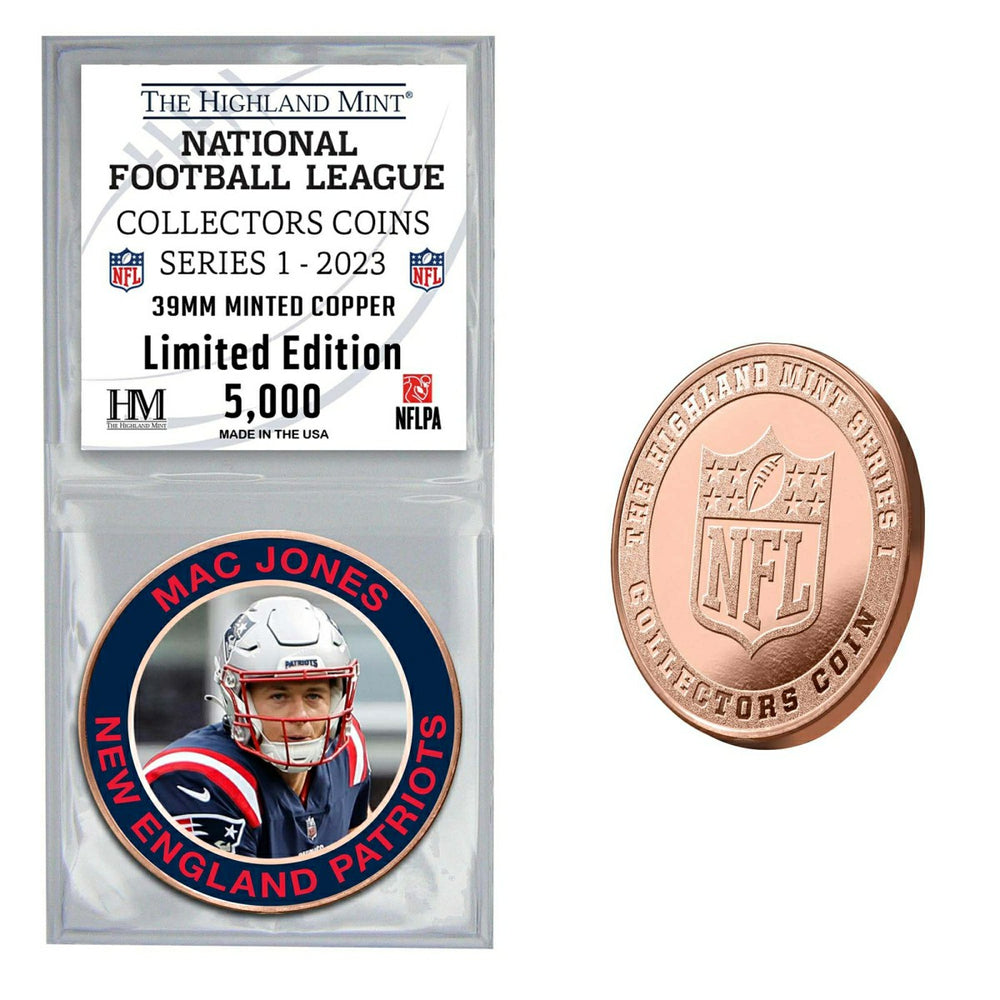 NFL Collectors Coins Series 1 Mac Jones New England Patriots Commemorative Coin Taass for sale