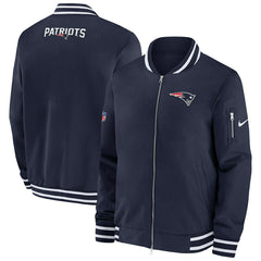 New England Patriots NFL Sideline Nike Coach Bomber Jacket Fashion