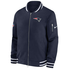 New England Patriots NFL Sideline Nike Coach Bomber Jacket Fashion