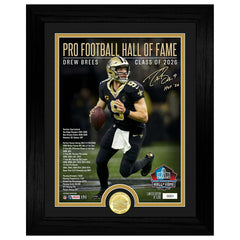 Drew Brees New Orleans Saints Hall of Fame Bronze Coin Framed NFL Photo Classic