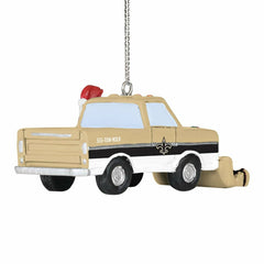 New Orleans Saints NFL Snow Plow Truck Christmas Ornament Classic