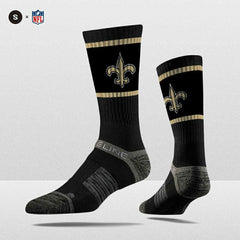 New Orleans Saints Strideline Premium NFL Crew Socks Lifestyle