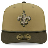 New Orleans Saints 2025 NFL Salute to Service 9SEVENTY Trucker Snapback Cap Olive Lifestyle