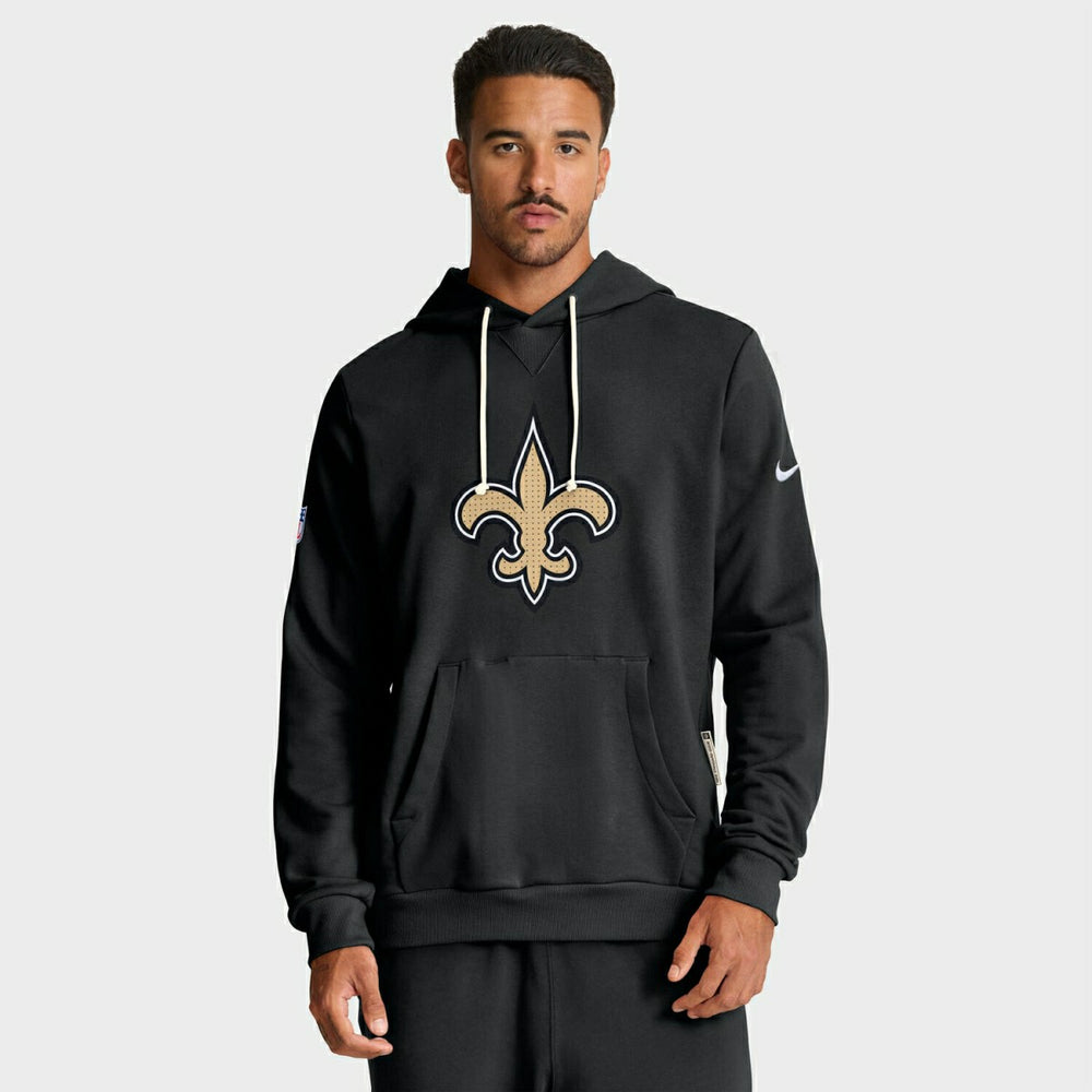New Orleans Saints 2025 NFL Sideline Nike Standard Issue Hoodie Black Fashion