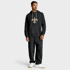 New Orleans Saints 2025 NFL Sideline Nike Standard Issue Hoodie Black Fashion