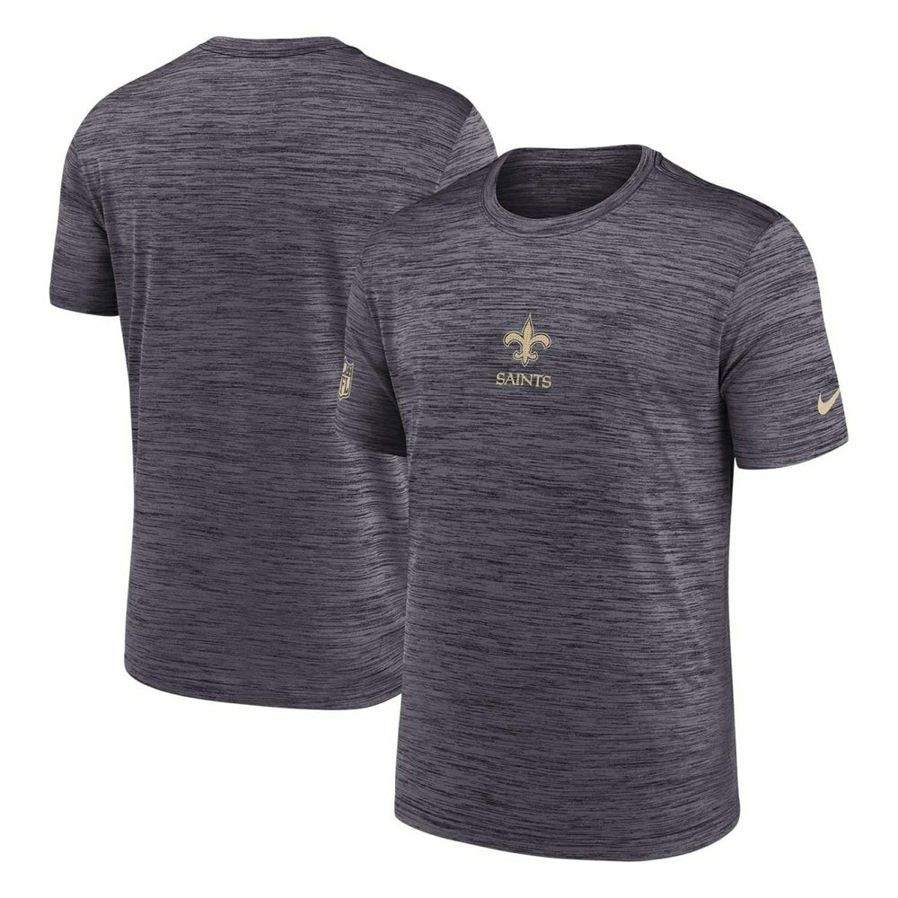 New Orleans Saints 2025 NFL Sideline Nike Velocity Performance T-Shirt Gray Taass US