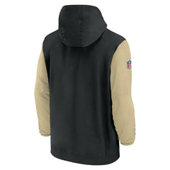 New Orleans Saints 2024 NFL Sideline Pre-Game Nike Lightweight Player Jacket Black Lifestyle