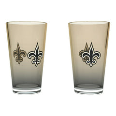 New Orleans Saints Team Color NFL Pint Glass Set (2-Piece) Taass sale