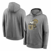 New Orleans Saints Rewind Throwback Fleece NFL Hoodie Grey Taass sale