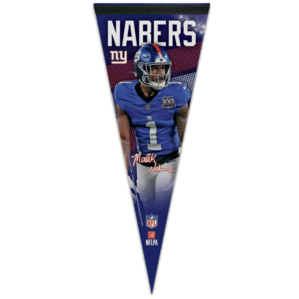 Malik Nabers New York Giants Player Premium WinCraft NFL Pennant Classic