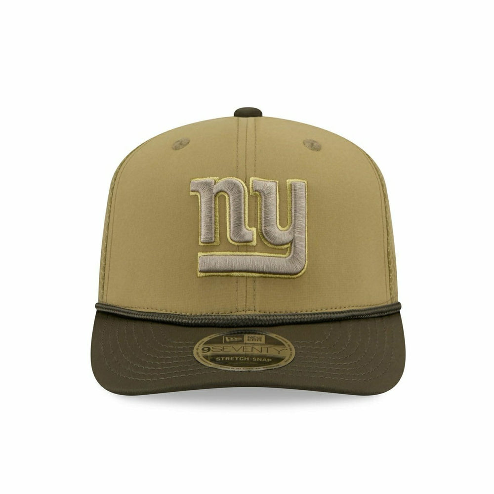 New York Giants Panthers 2025 NFL Salute to Service 9SEVENTY Trucker Snapback Cap Olive Taass sale