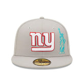New York Giants Big Apple New Era 59FIFTY Fitted NFL Cap Gray Fashion