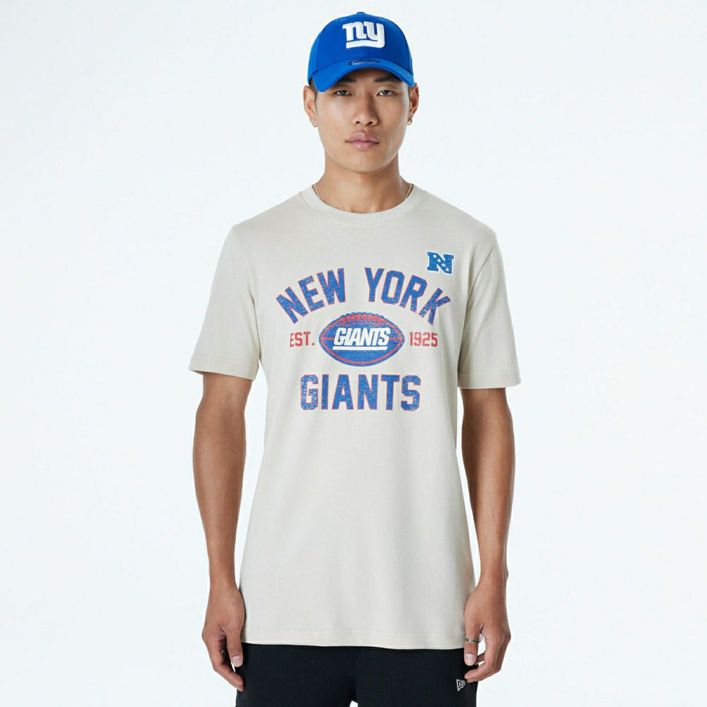 New York Giants Historic 2024 New Era 3rd Down NFL T-Shirt Stone Lifestyle