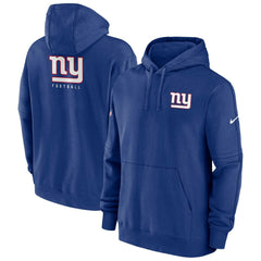 New York Giants 2023 NFL Sideline Nike Club Hoodie Blue Classic