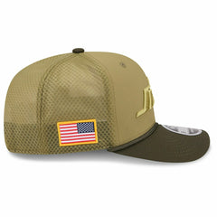 New York Jets 2025 NFL Salute to Service 9SEVENTY Trucker Snapback Cap Olive Fashion
