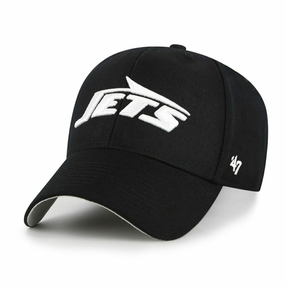 New York Jets Black & White '47 MVP Adjustable NFL Cap Black Taass US