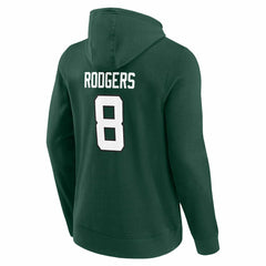 Aaron Rodgers #8 New York Jets Player NFL Hoodie Green Taass for sale