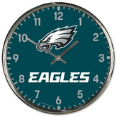 Philadelphia Eagles Chrome NFL Team Design Wall Clock Taass US