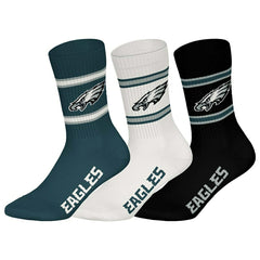 Philadelphia Eagles Team Set NFL Crew Socks (3-Pack) Fashion