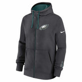 Philadelphia Eagles Playbook NFL Full-Zip Fleece Hoodie Anthracite Classic