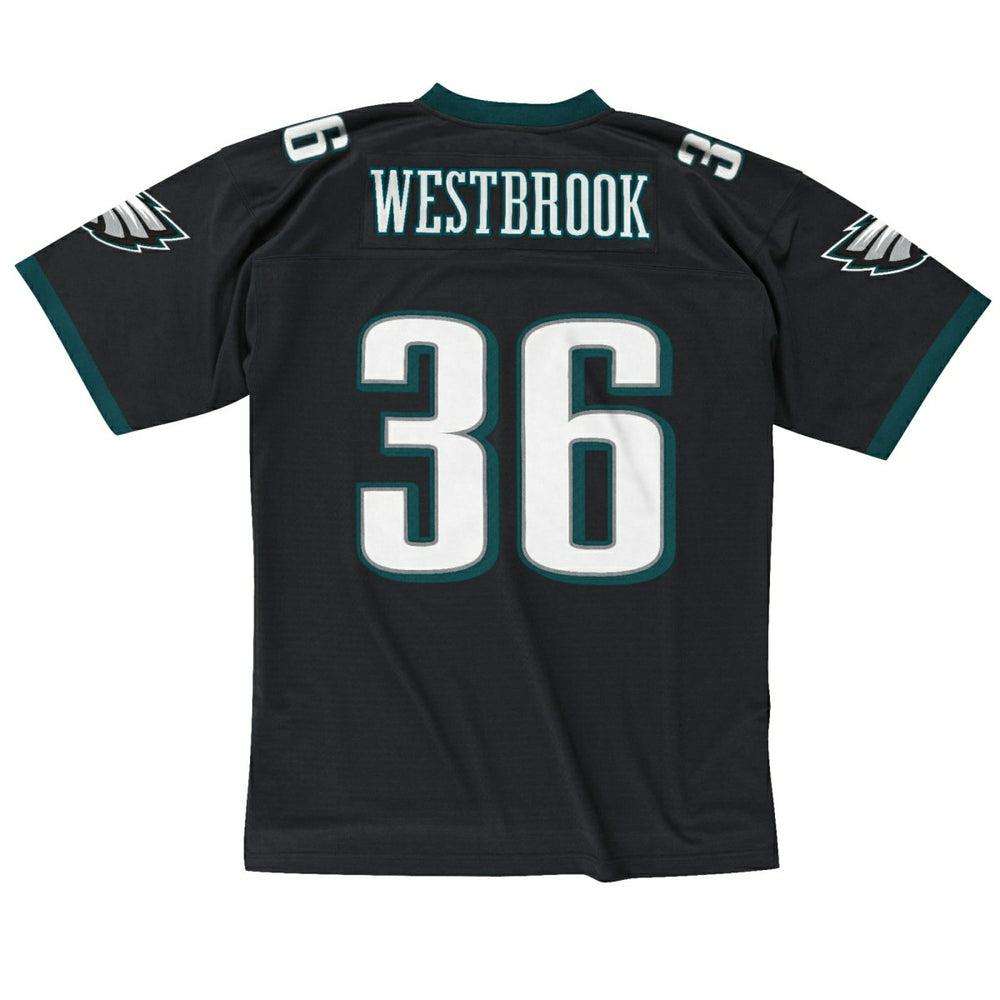Brian Westbrook #36 Philadelphia Eagles Mitchell & Ness Throwback NFL Jersey Black Taass for sale
