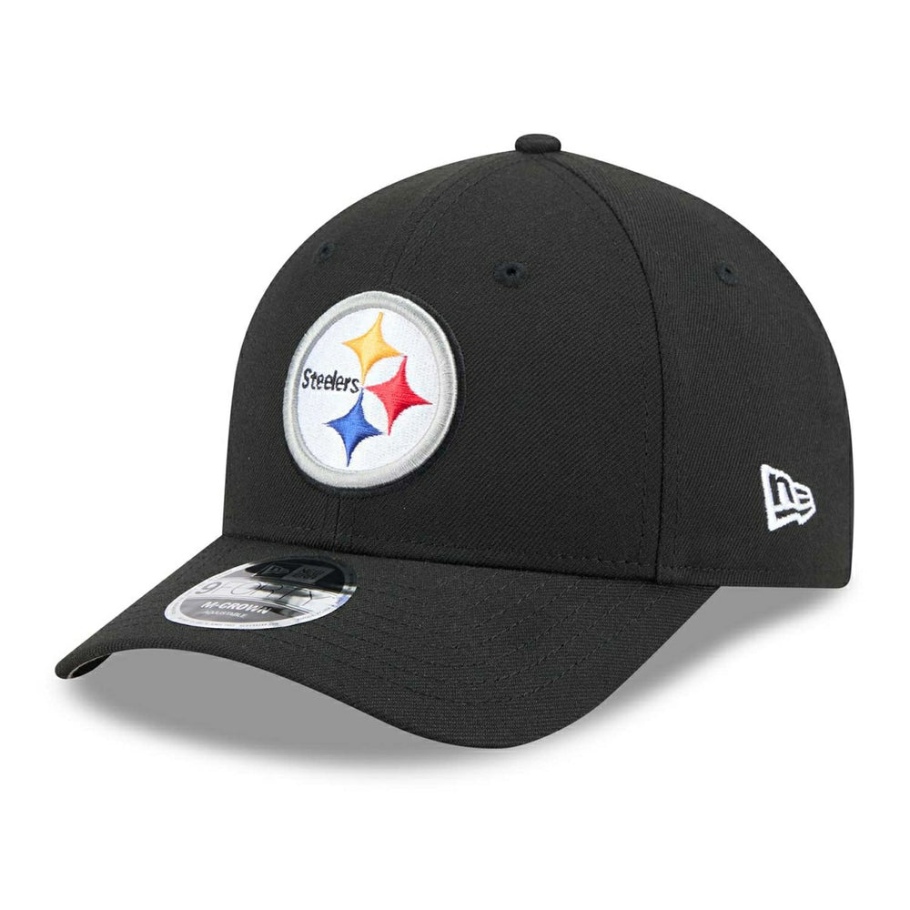 Pittsburgh Steelers NFL Team Logo New Era 9FORTY M-Crown Snapback Cap Black Classic