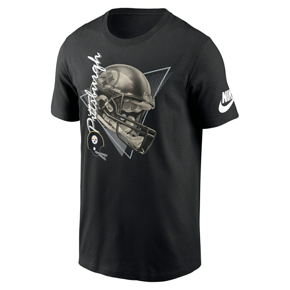 Pittsburgh Steelers Rewind Helmet Essential NFL T-Shirt Black Classic