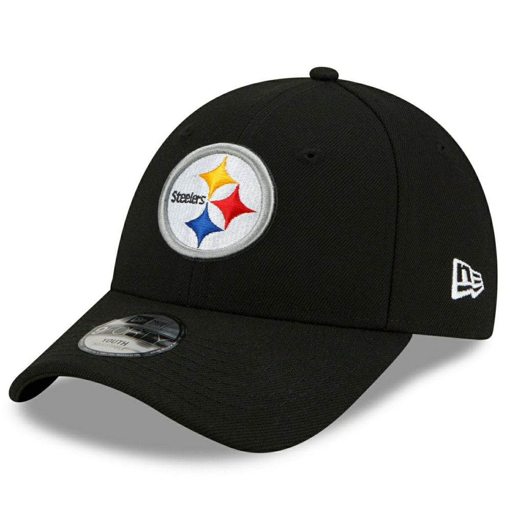 Pittsburgh Steelers NFL Team Logo 9FORTY Adjustable Cap Black (YOUTH) Classic