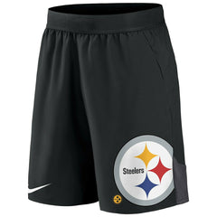 Pittsburgh Steelers Big Logo Nike Dri-FIT Performance NFL Shorts Black Lifestyle