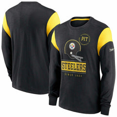Pittsburgh Steelers NFL Historic Nike Slub Long Sleeve Shirt Black Classic