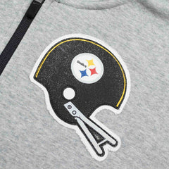 Pittsburgh Steelers Historic Nike NFL Full-Zip Fleece Hoodie Gray Taass sale