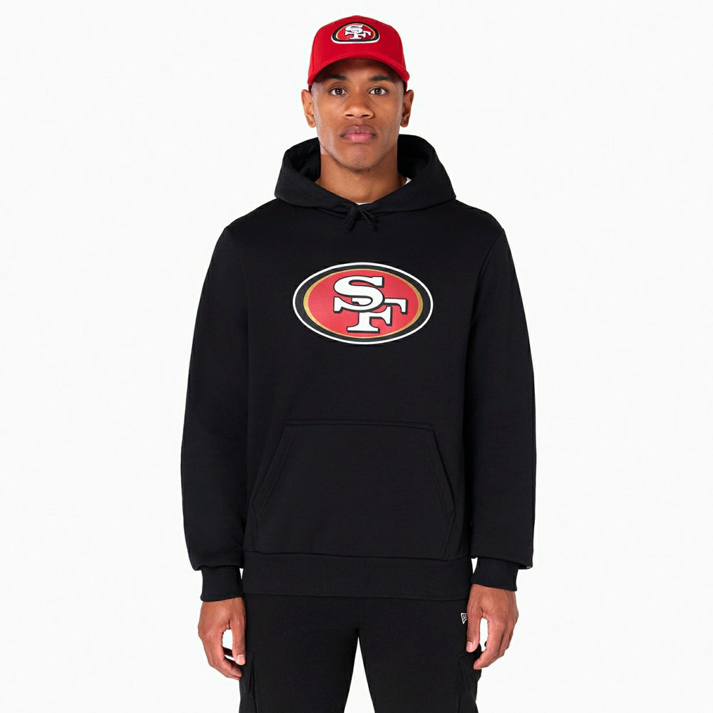San Francisco 49ers Logo Hoodie New Era NFL Sweatshirt Black Taass for sale
