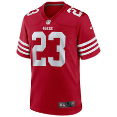 Christian McCaffrey #23 San Francisco 49ers Nike Game NFL Jersey Red Fashion