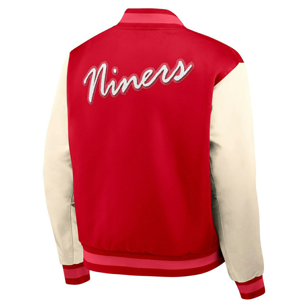 San Francisco 49ers Rewind Legacy Bomber Jacket Red/Cream Classic