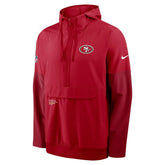 San Francisco 49ers Nike Sideline Half-Zip Anorak NFL Jacke Red Taass for sale