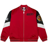 San Francisco 49ers Throw it Back Heavyweight Satin NFL Jacket Red Fashion