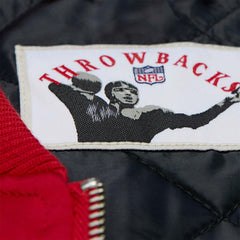San Francisco 49ers Throw it Back Heavyweight Satin NFL Jacket Red Fashion