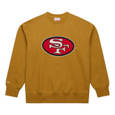 San Francisco 49ers Mitchell & Ness NFL Dusted Crew Pullover Taass sale