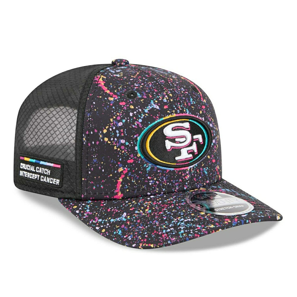 San Francisco 49ers 2025 NFL Crucial Catch 9SEVENTY Stretch-Snap Trucker Cap Taass US