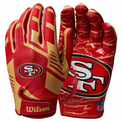 San Francisco 49ers Wilson Stretch-Fit NFL Receivers Gloves Taass sale
