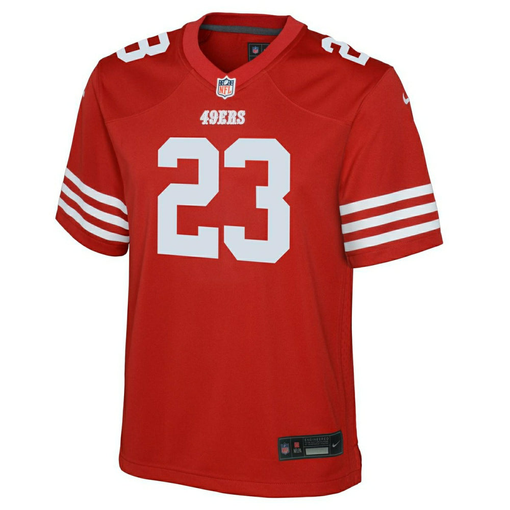 Christian McCaffrey #23 San Francisco 49ers Game Football NFL Jersey Red (YOUTH) Taass sale