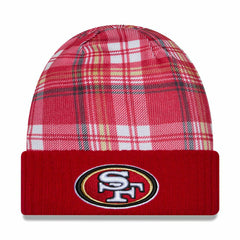 San Francisco 49ers 2024 NFL Sideline Statement New Era Knit Hat Red Taass sale