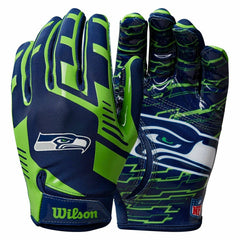Seattle Seahawks Wilson Youth Stretch-Fit NFL Receivers Gloves (KIDS) Fashion