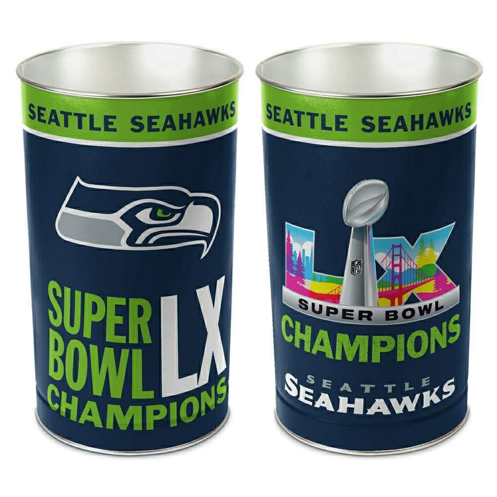 Seattle Seahawks Super Bowl LX Champions NFL Wastebasket Fashion